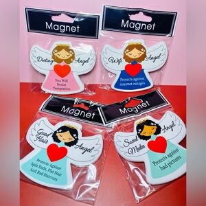 Angel Ceramic Guardian Angel Home Fridge Magnets Set‎ Of 4